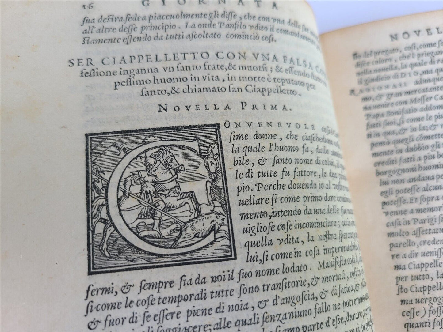 1573 IL DECAMERON by Giovanni BOCCACCIO antique 16th CENTURY