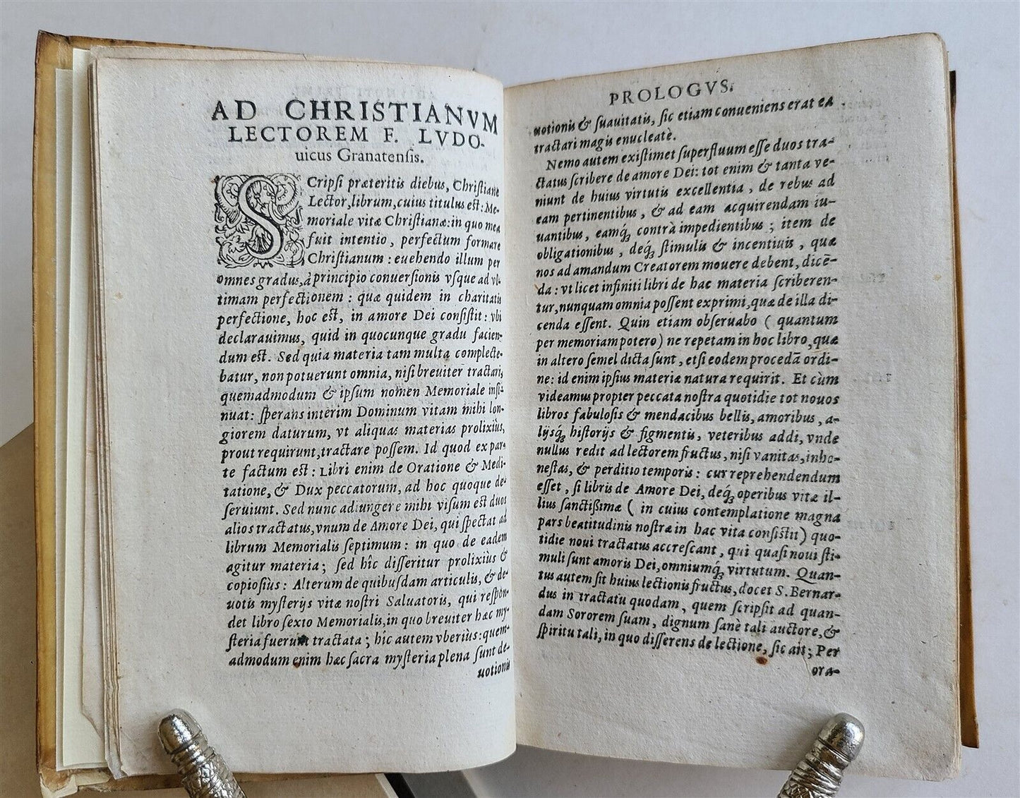 1598 MEMORIALIS CHRISTIANAE VITAE ADIVNCTUM R.P.F. LUDOVICO GRANATENSI antique