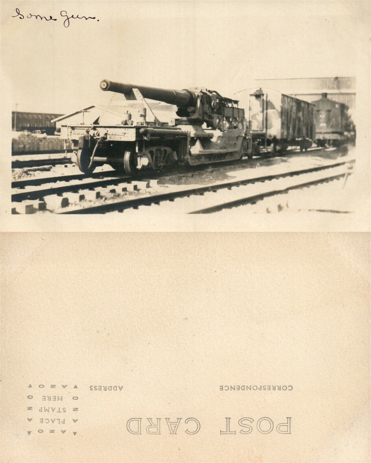 RAILROAD RIFLE REAL PHOTO POSTCARD ANTIQUE RPPC