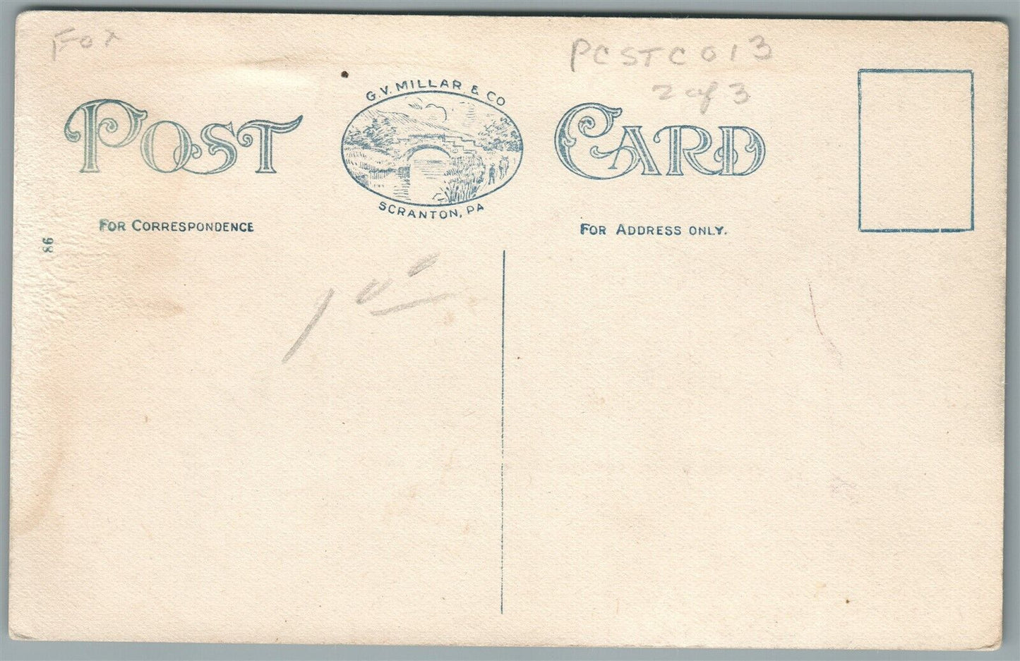 ST. CLAIR PA SECOND STREET ANTIQUE POSTCARD