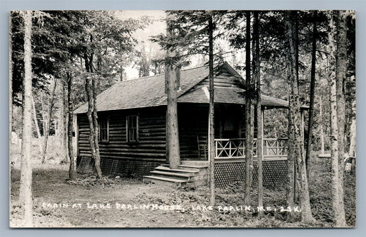 LAKE PARLIN HOUSE ME VINTAGE REAL PHOTO POSTCARD RPPC
