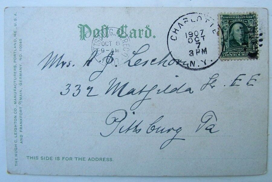 VINTAGE 1907 UNDIVIDED POSTCARD BOARDWALK ONTARIO BEACH NY NEW YORK