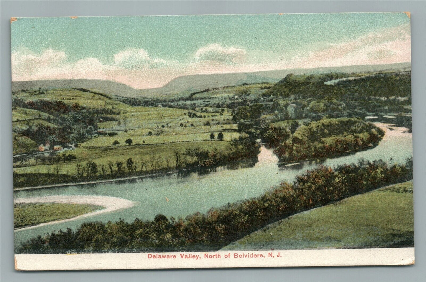 BELVIDERE NJ DELAWARE VALLEY ANTIQUE POSTCARD
