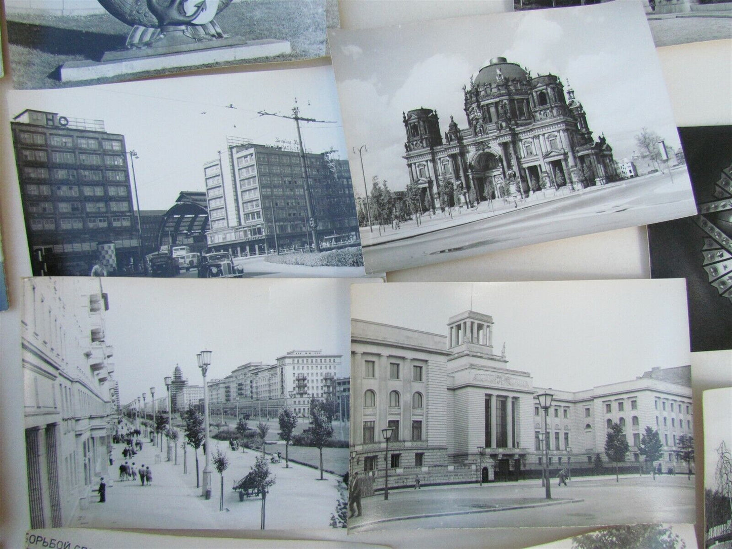 LOT OF 28 GERMAN VINTAGE REAL PHOTO POSTCARD RPPC BERLIN TREPTOWER PARK