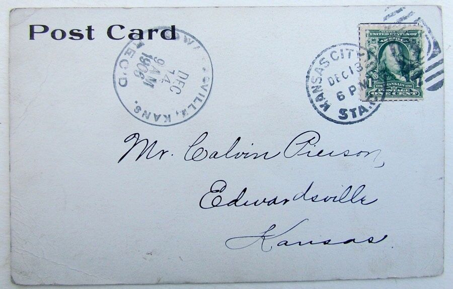 VINTAGE 1906 UNDIVIDED POSTCARD BEACON HILL CONGREGATIONAL CHURCH KANSAS CITY MO