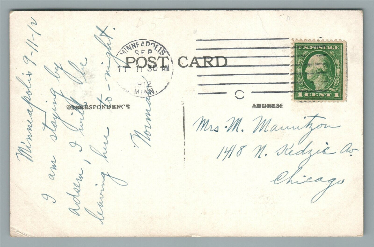 ST.PAUL MN SELBY AVENUE TUNNEL ANTIQUE POSTCARD
