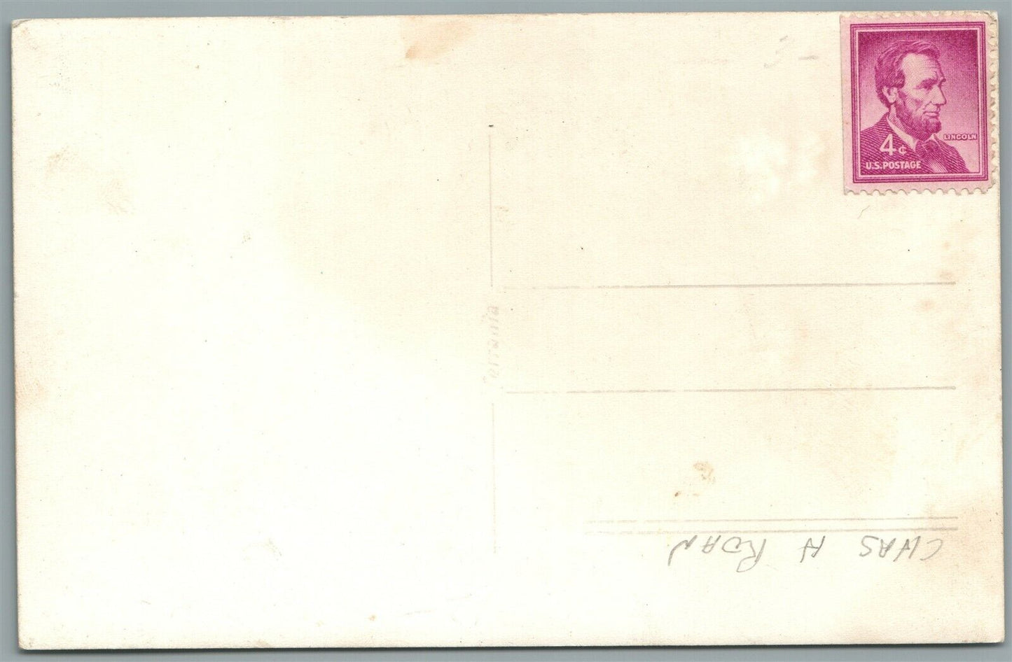 MILITARY SHIP USS CHARLES H. ROAN VINTAGE REAL PHOTO POSTCARD RPPC