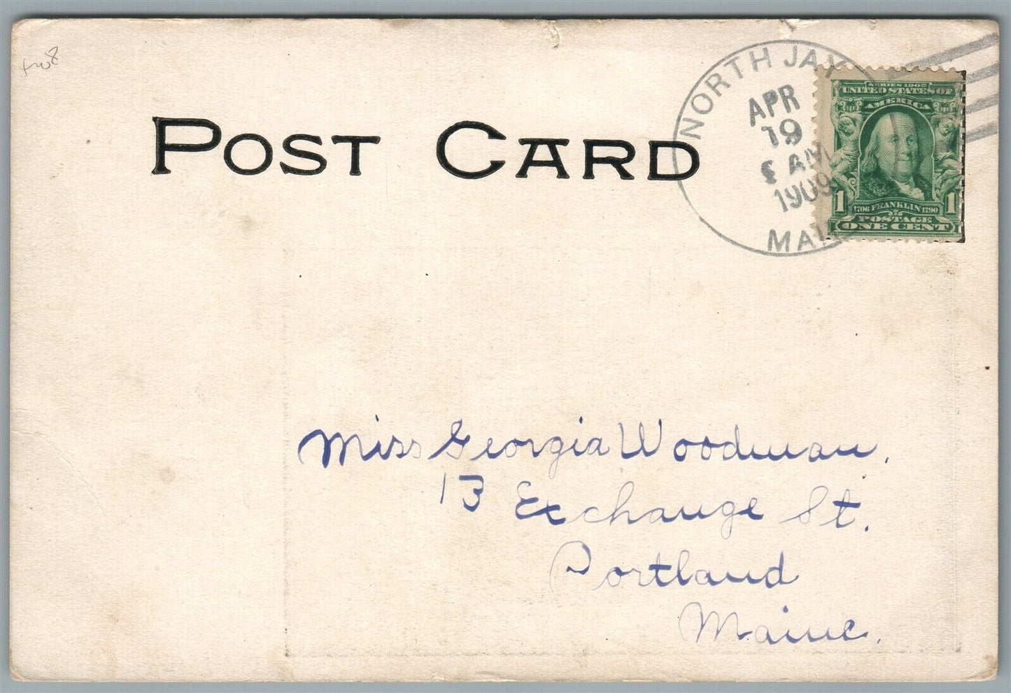 WHITMAN MA THE SQUARE ANTIQUE POSTCARD