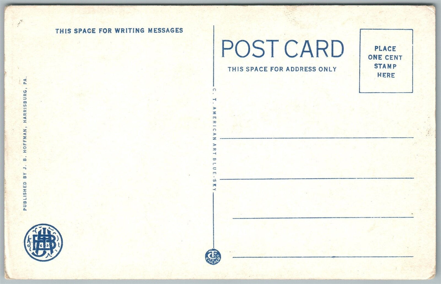 MILLERSBURG PA REFORMED CHURCH ANTIQUE POSTCARD