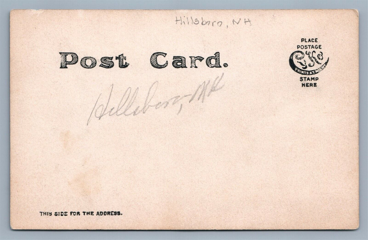 HILLSBORO NH BRIDGE & DAM VIEW ANTIQUE REAL PHOTO POSTCARD RPPC