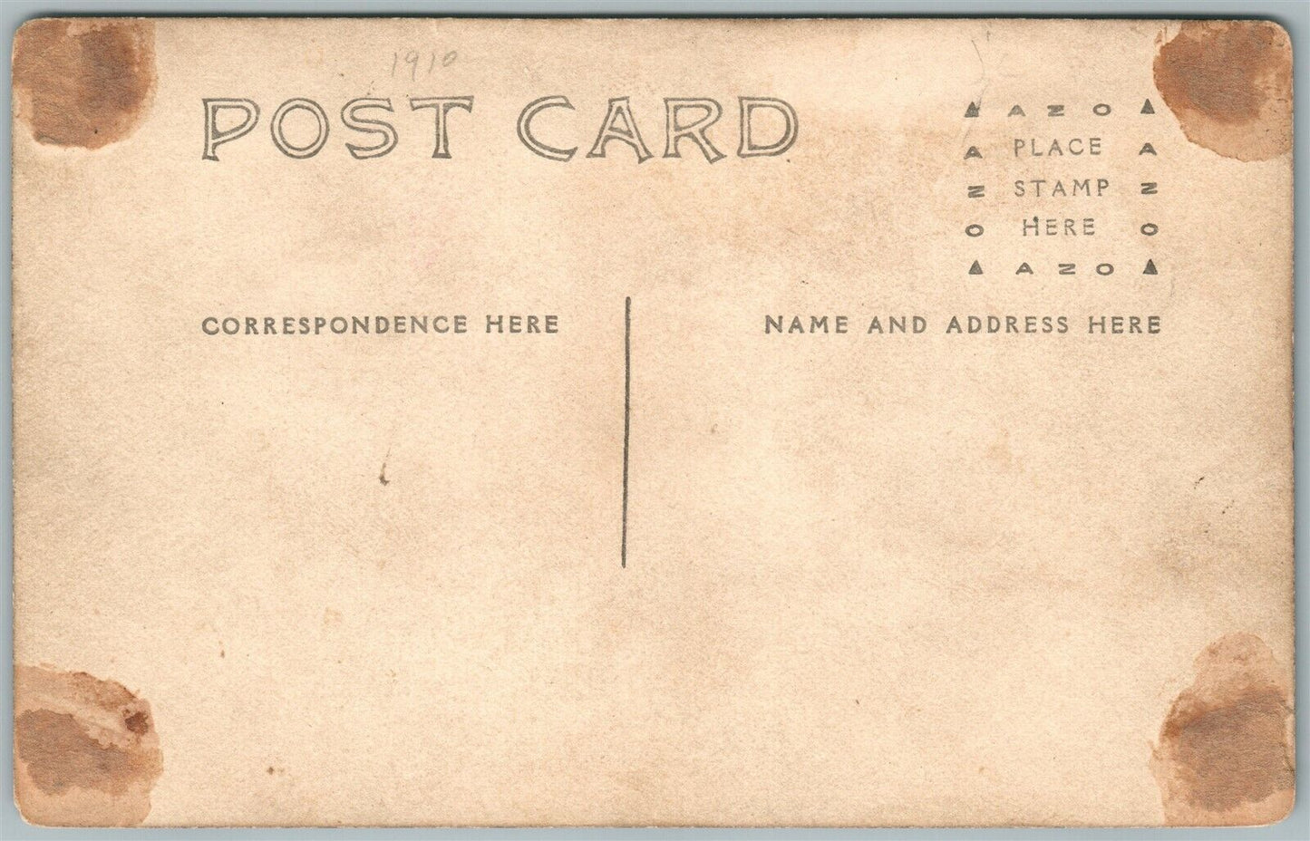 EXAGGERATED CORN 1910 ANTIQUE REAL PHOTO POSTCARD RPPC WARNER FENCE ADVERTISING