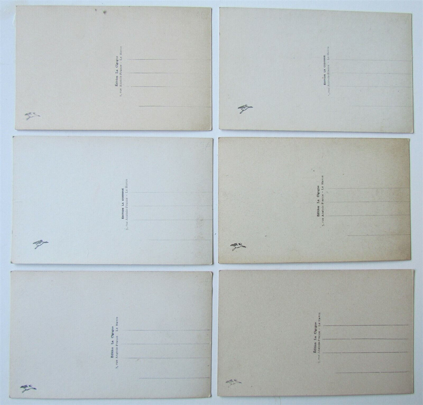 LE HAVRE FRANCE lot of 6 VINTAGE REAL PHOTO POSTCARDS RPPC