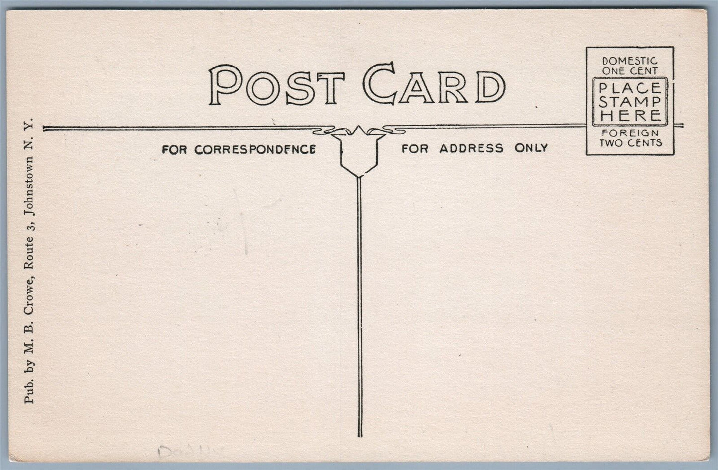 JOHNSTOWN NY HAPPY HOME STORE ANTIQUE POSTCARD