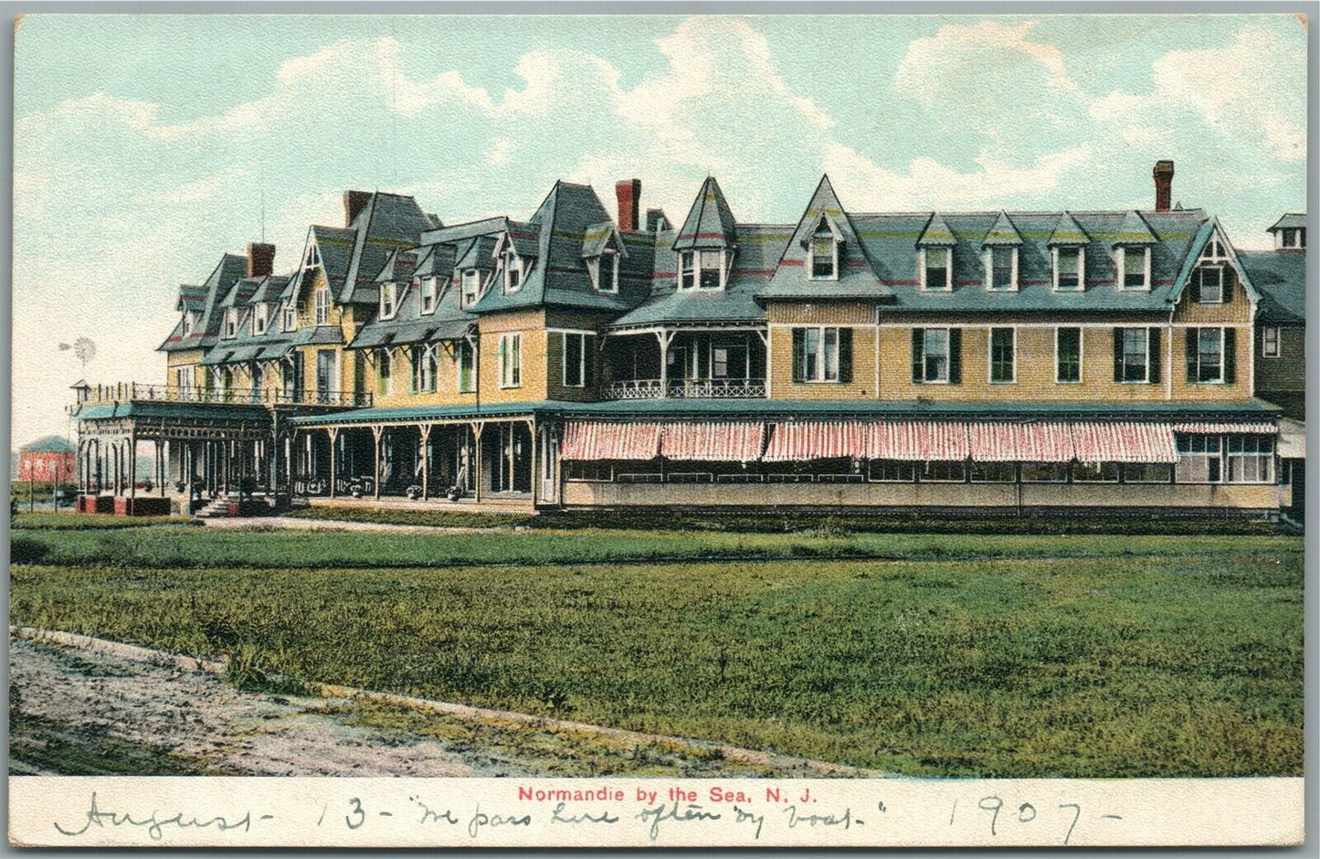 NORMANDIE BY THE SEA NJ ANTIQUE POSTCARD