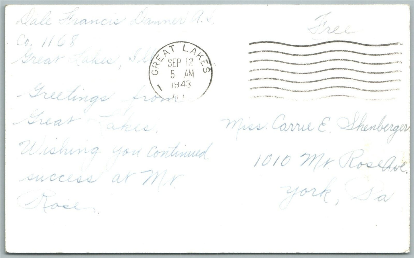 GREAT LAKES IL US NAVAL STATION LIVING ANCHOR VINTAGE REAL PHOTO POSTCARD RPPC