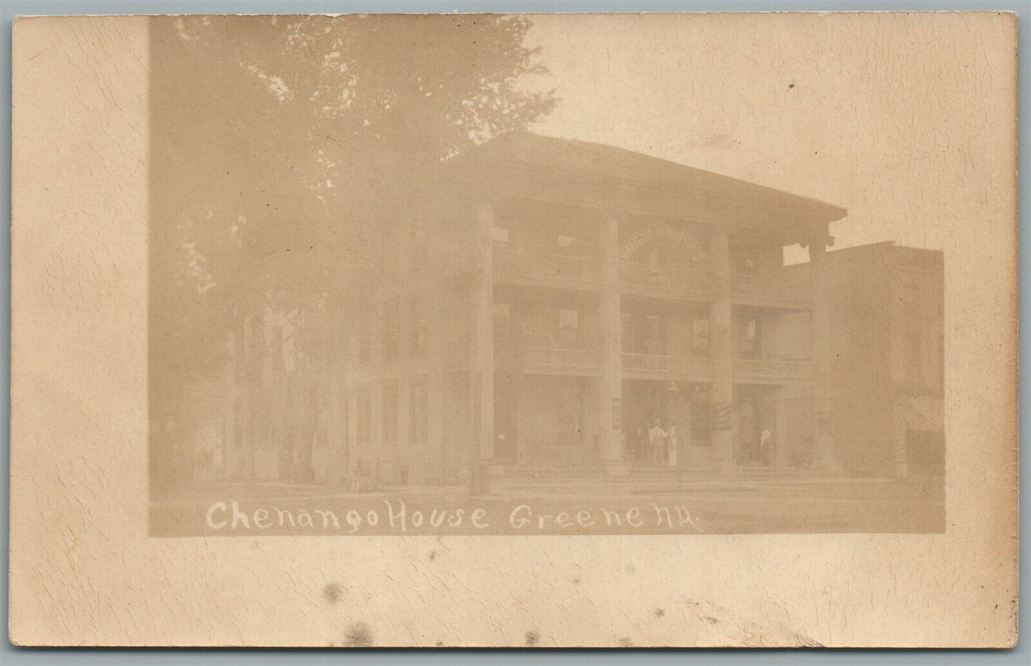 GREENE NY CHENANGO HOUSE ANTIQUE REAL PHOTO POSTCARD RPPC