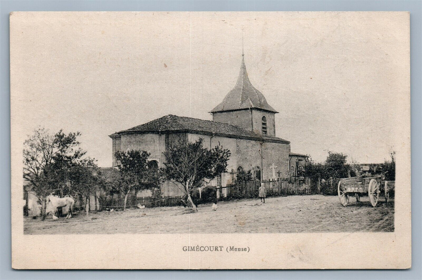 CIMECOURT MEUSE FRANCE WWI CENSORED 1919 ANTIQUE POSTCARD