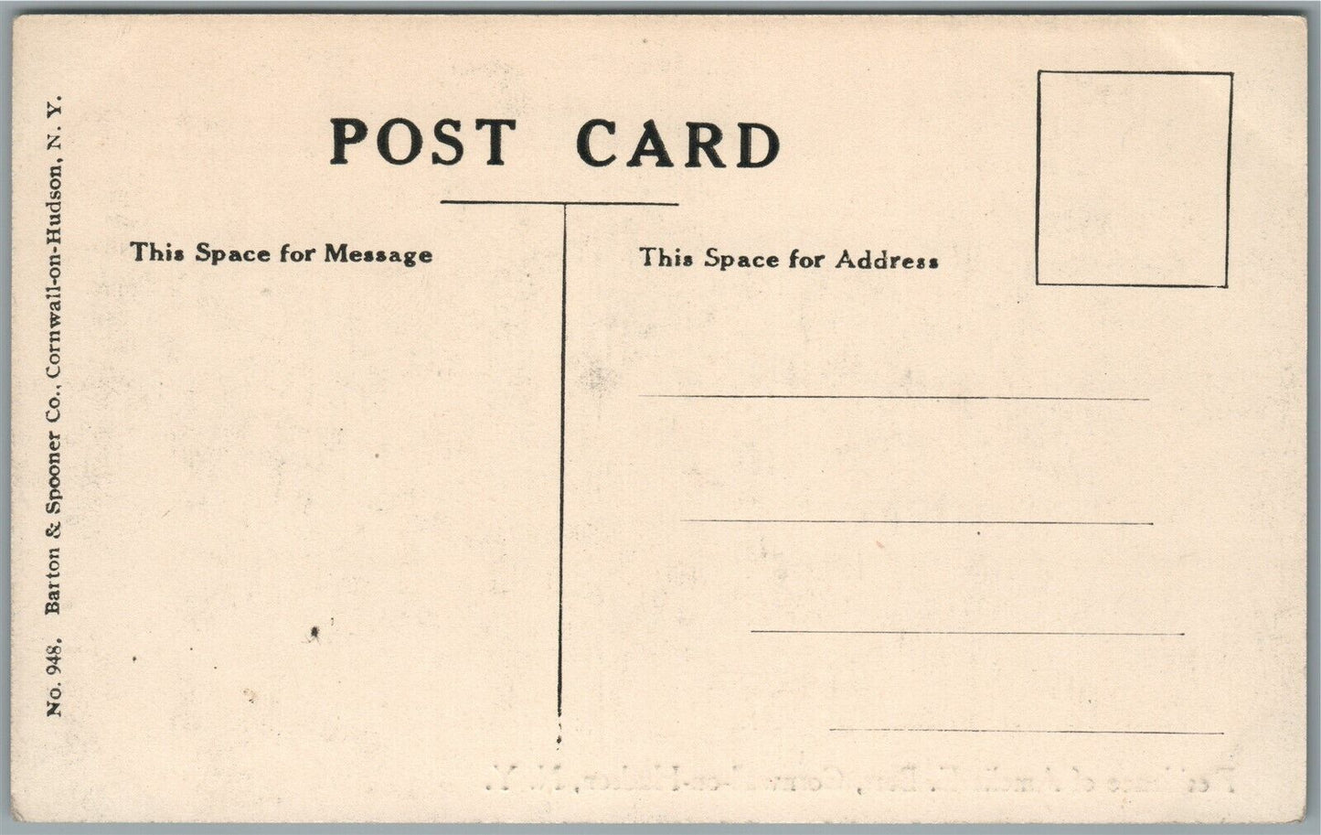 CORNWALL ON HUDSON NY RESIDENCE OF AMELIA BARR ANTIQUE POSTCARD