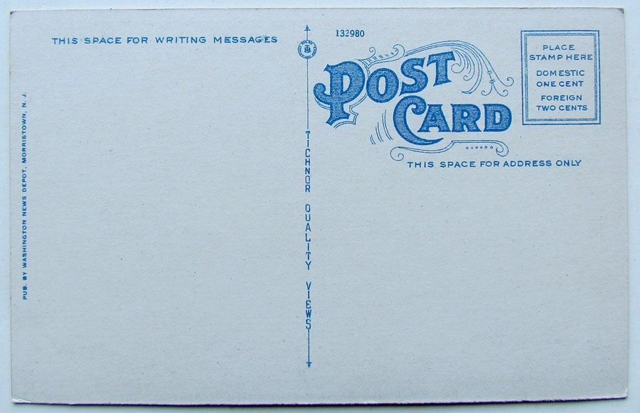 VINTAGE POSTCARD GEORGE WASHINGTON SCHOOL MORRISTOWN NJ