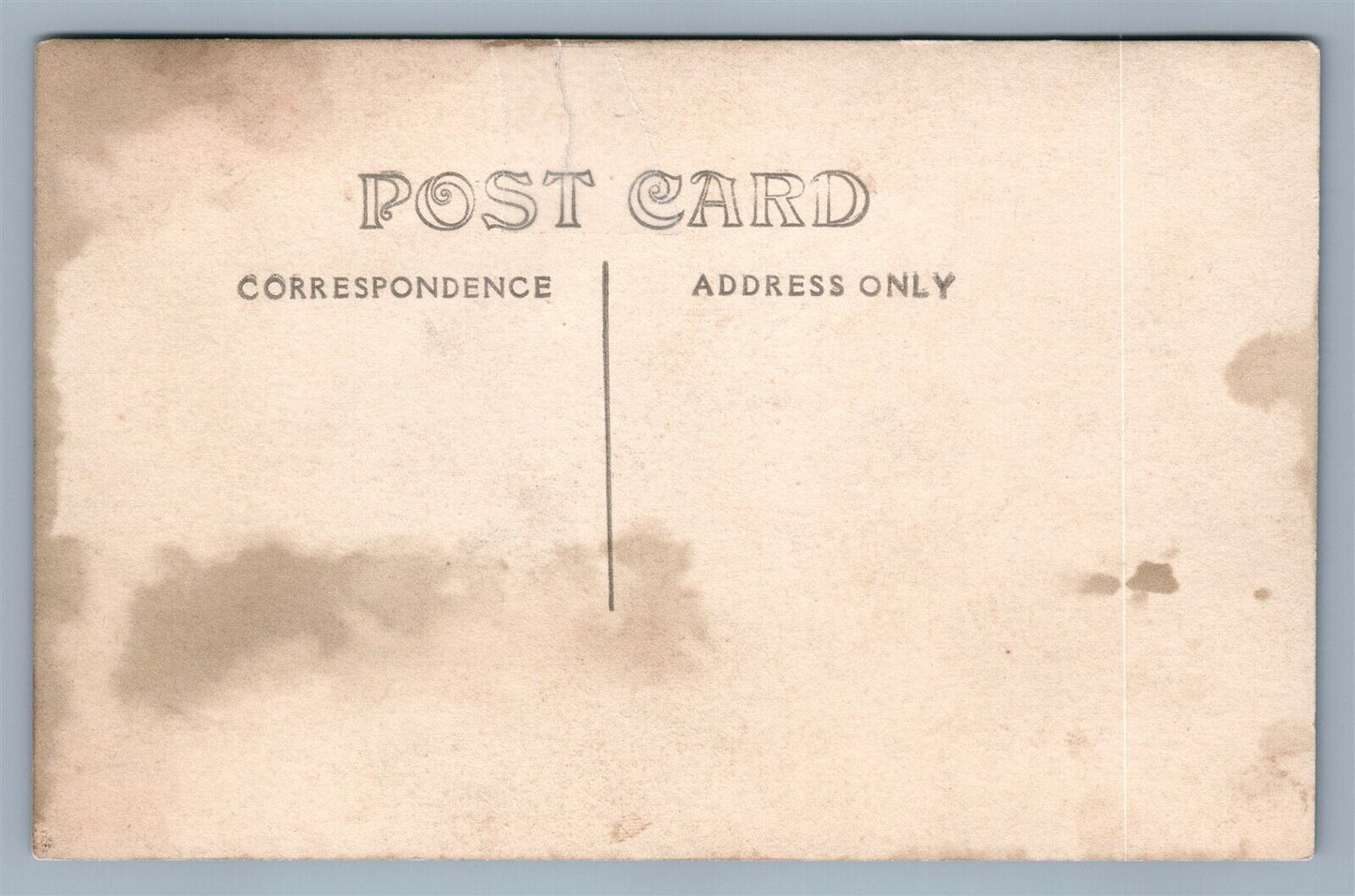 BOY w/ TEDDY BEAR ANTIQUE REAL PHOTO POSTCARD RPPC