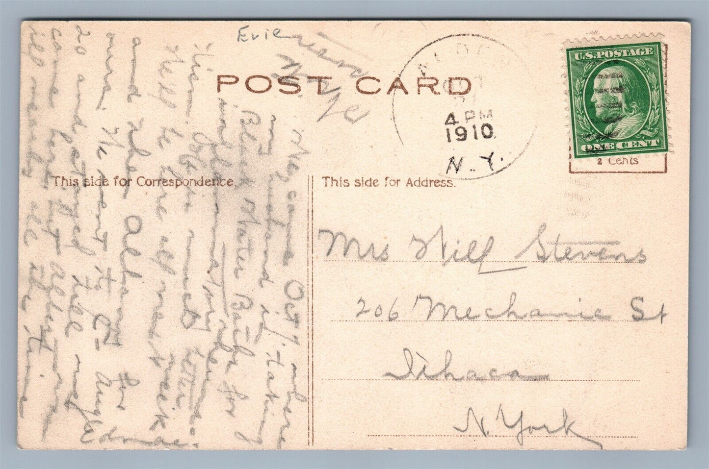 ALDEN NY MINERAL BATH & HOTEL 1910 ANTIQUE POSTCARD