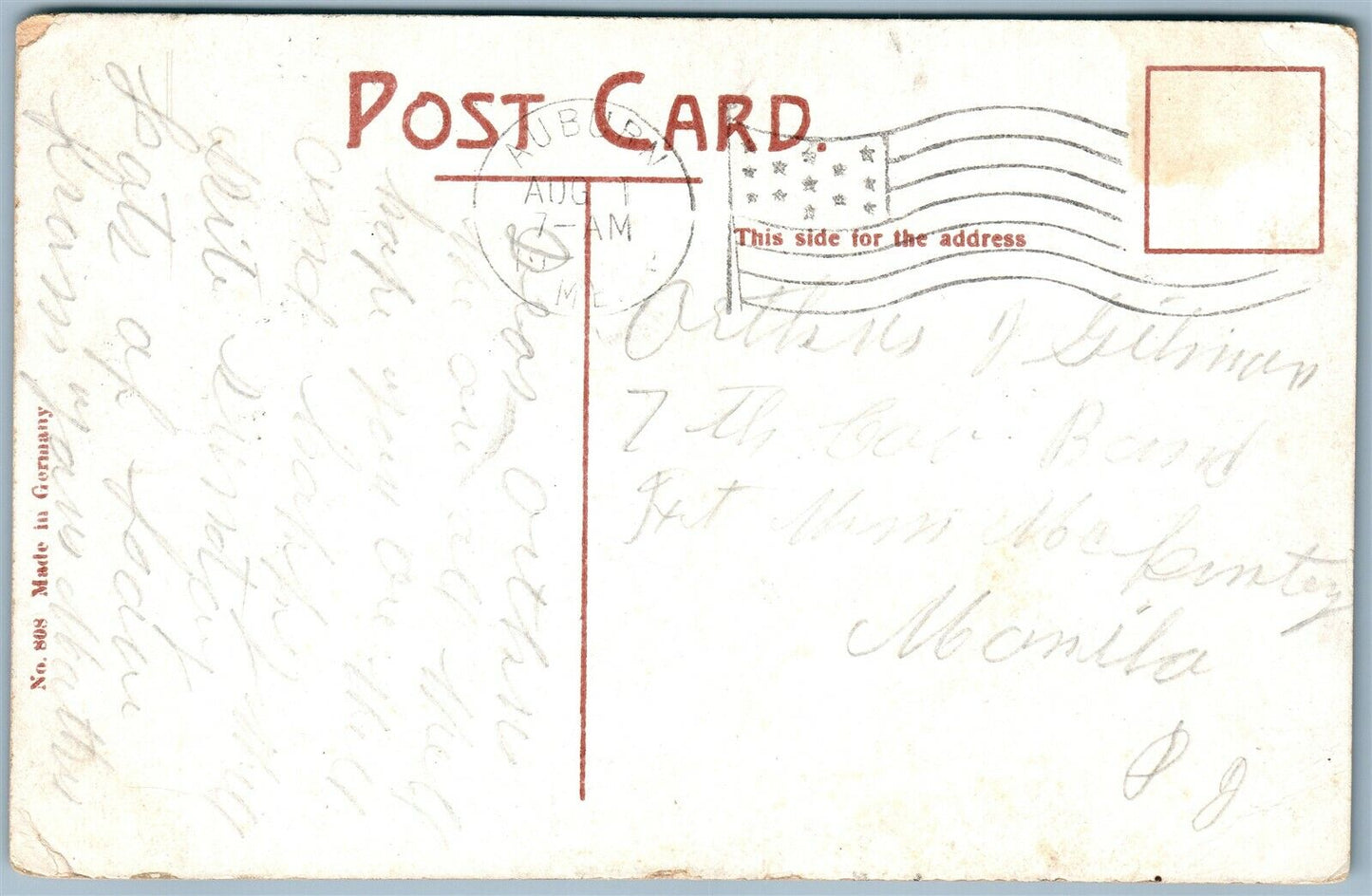 BATH ME ST. MARY'S CATHOLIC CHURCH ANTIQUE POSTCARD