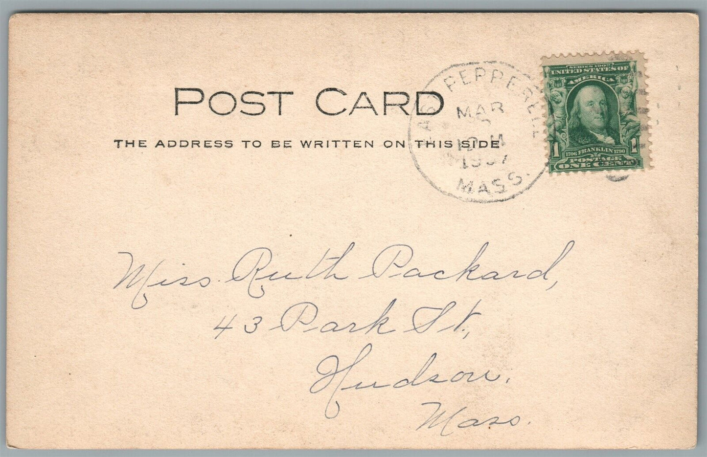 PEPPERELL MA HIGH SCHOOL ANTIQUE REAL PHOTO POSTCARD RPPC