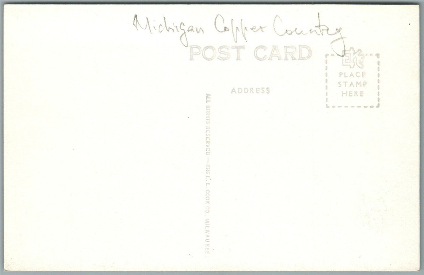 COPPER COUNTRY MI WEST BLUFF BROACKWAY MTS DR VINTAGE REAL PHOTO POSTCARD RPPC
