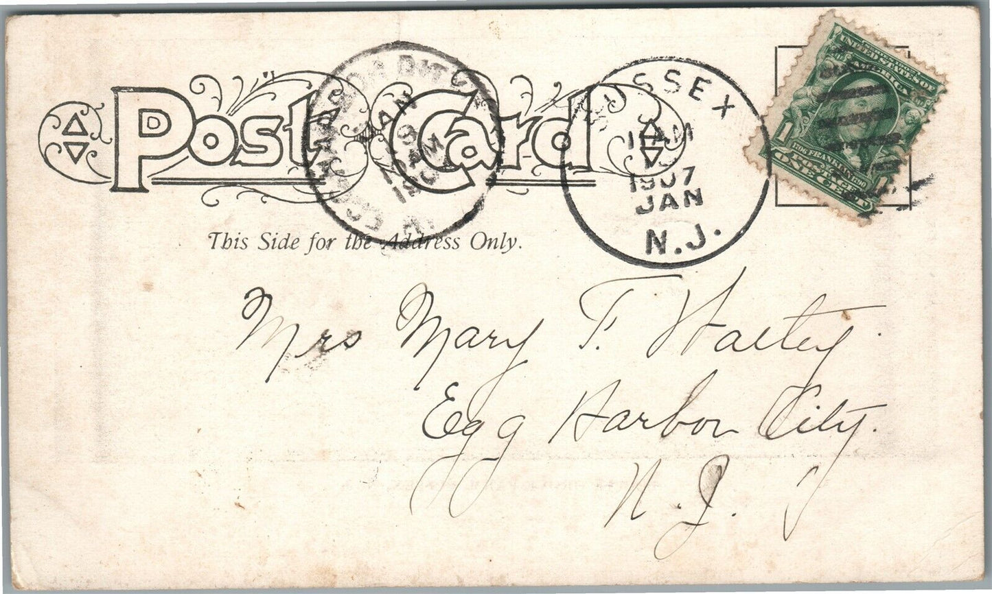SUSSEX NJ LOCUST GROVE FARM ANTIQUE POSTCARD