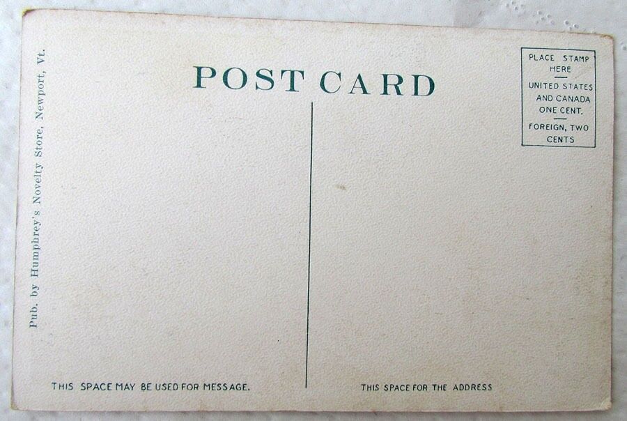 THIRD STREET NEWPORT VT ANTIQUE POSTCARD