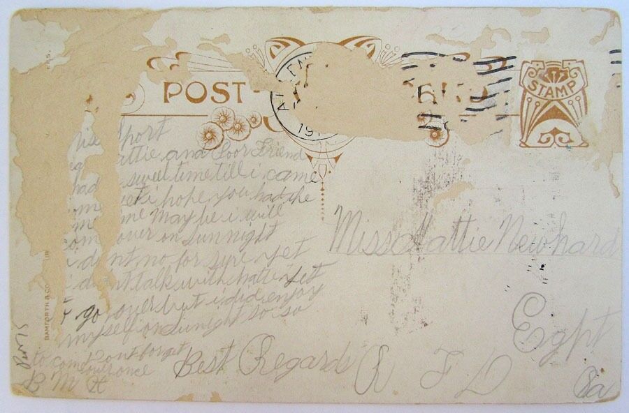 ANTIQUE ROMANTIC POSTCARD - I'D LIKE TO SPEND A DAY WITH YOU IN ALLENTOWN PA