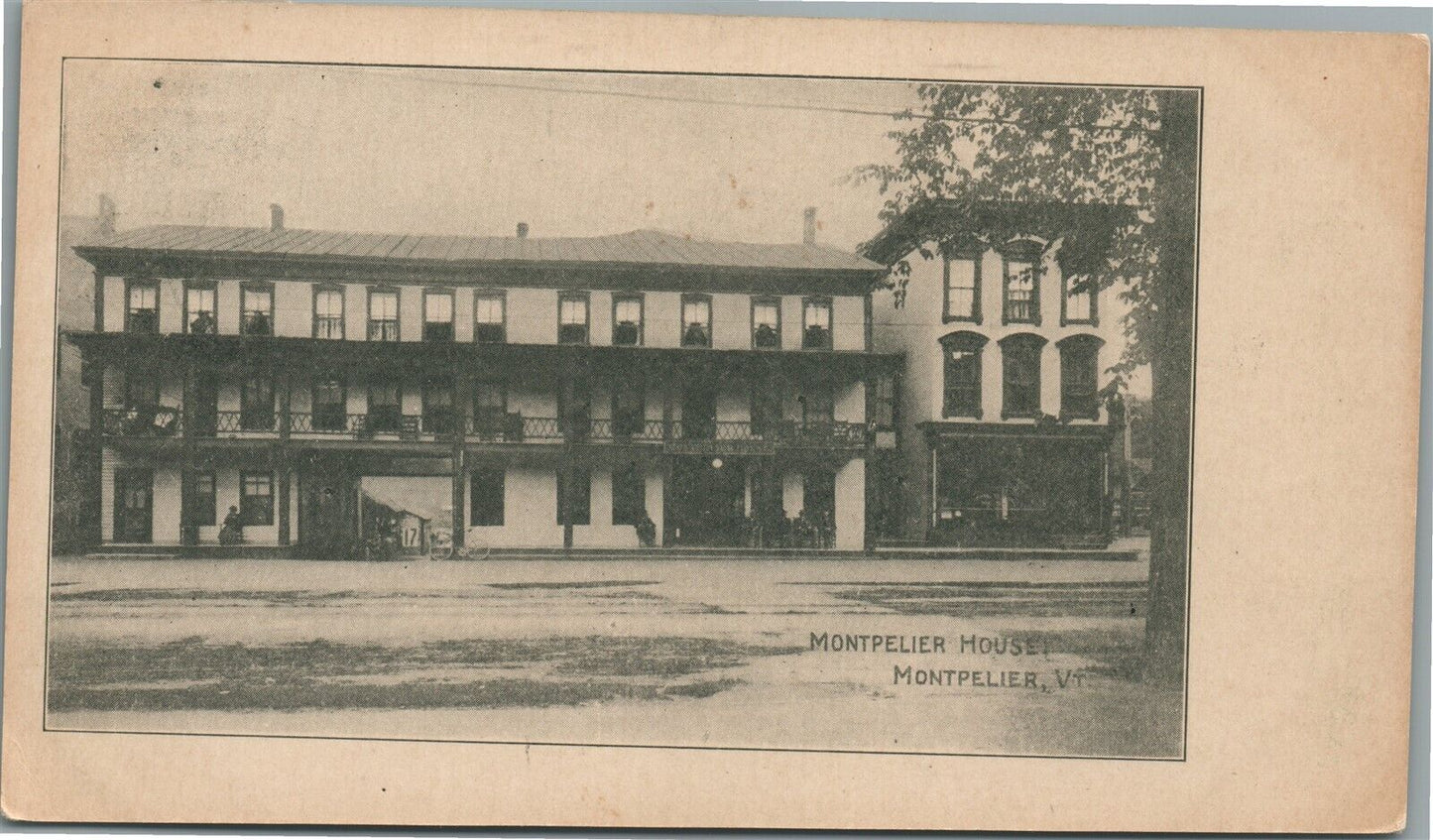 MONTPELIER HOUSE VT ANTIQUE POSTCARD