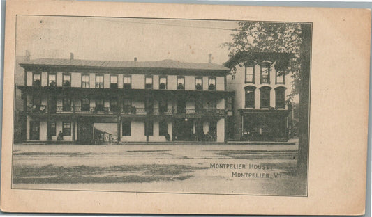 MONTPELIER HOUSE VT ANTIQUE POSTCARD