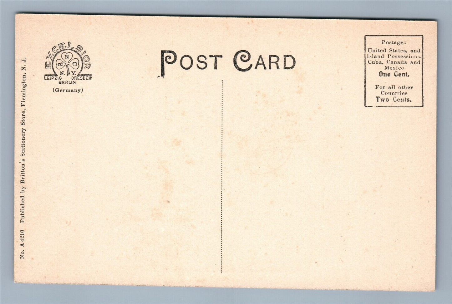 FLEMINGTON NJ RESIDENCE Wm. E. EMERY ANTIQUE POSTCARD