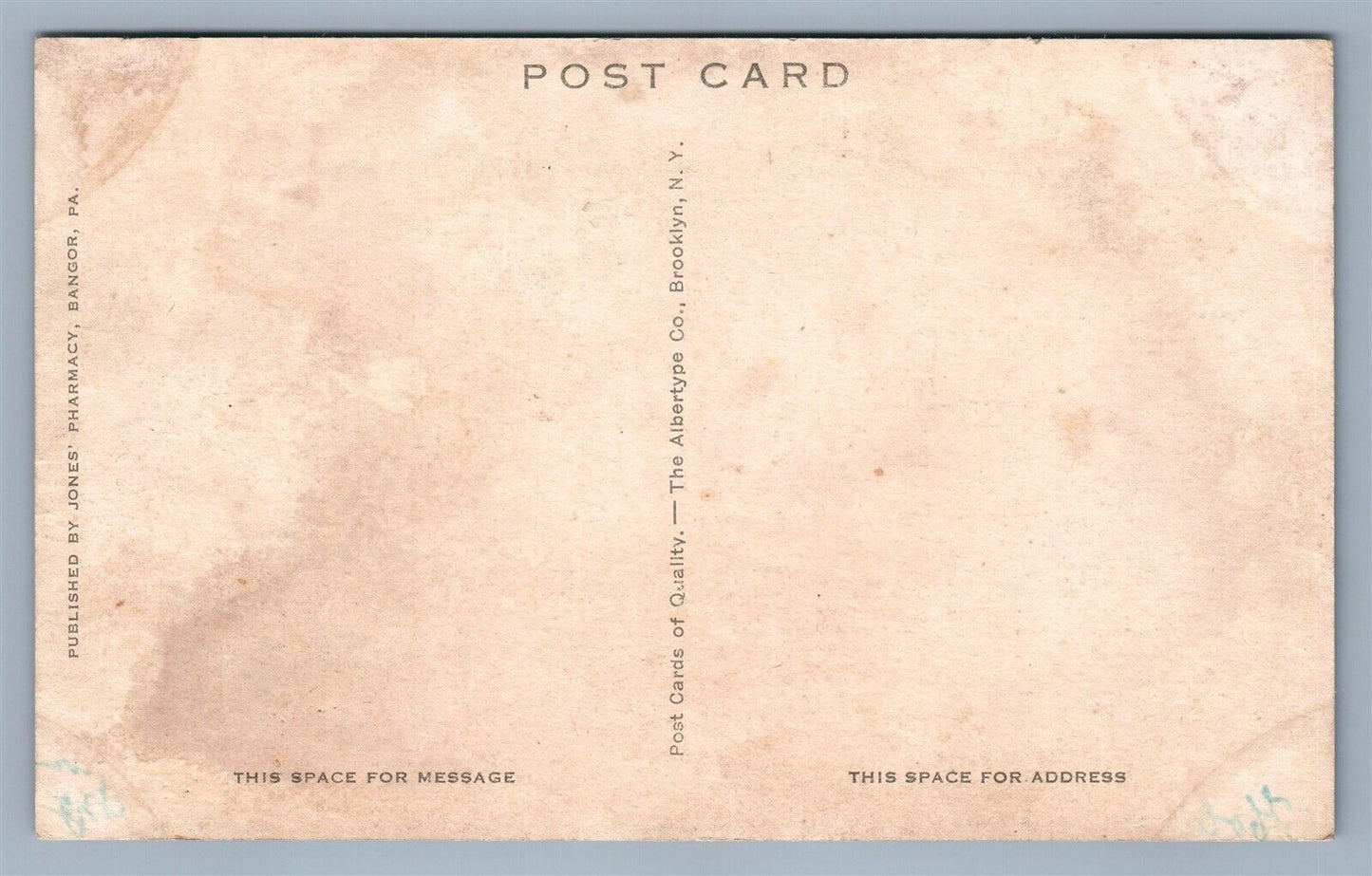 BANGOR PA STATE QUARRY LANDING & STATE REFUSE ANTIQUE POSTCARD