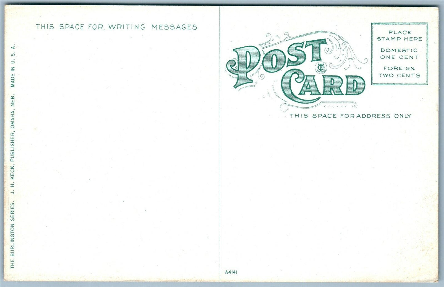 OMAHA NE 16th STREET ANTIQUE POSTCARD