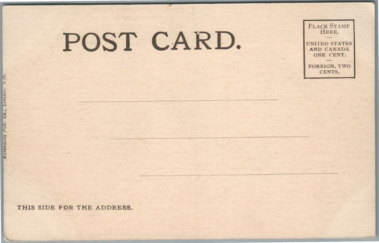 LINCOLN NE STATE HOSPITAL FOR INSANE ANTIQUE POSTCARD