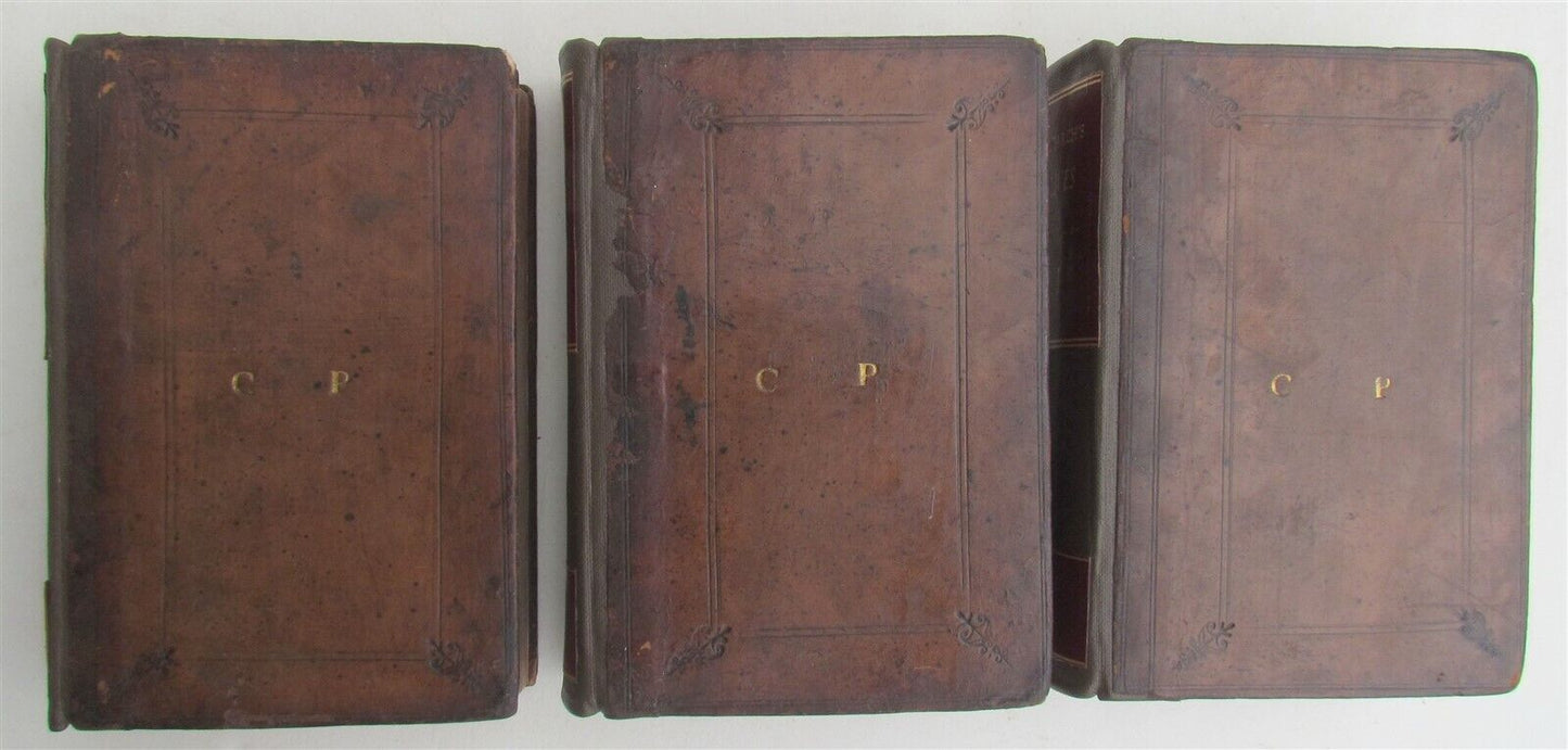 1579 PLUTARCH 3 VOLUMES PLUTARCHI CHAERONENSIS antique