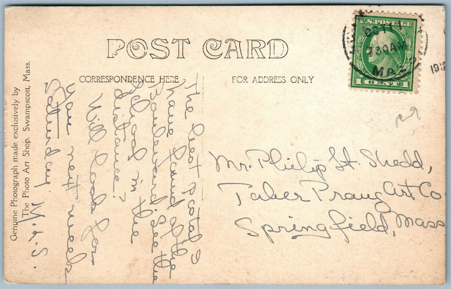 LYNN MA BOULEVARD ANTIQUE REAL PHOTO POSTCARD RPPC