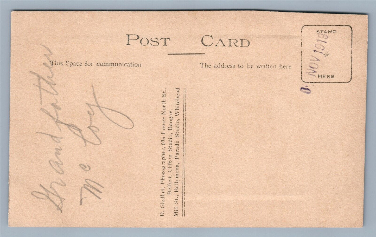 MAN w/ TERRIER DOG ANTIQUE REAL PHOTO POSTCARD RPPC