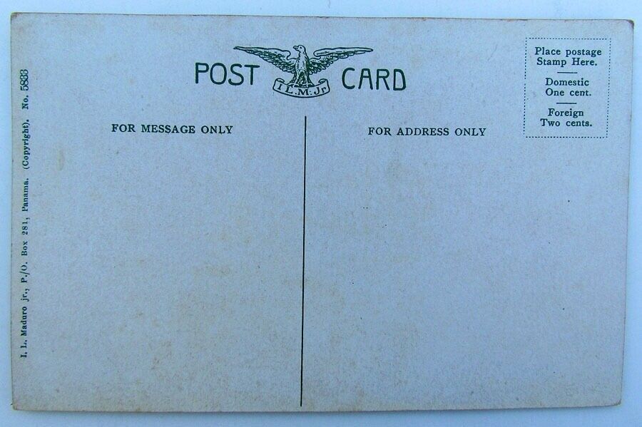 VINTAGE POSTCARD - 30 FOOT LIFT MIRAFLORES LOCKS PANAMA CANAL