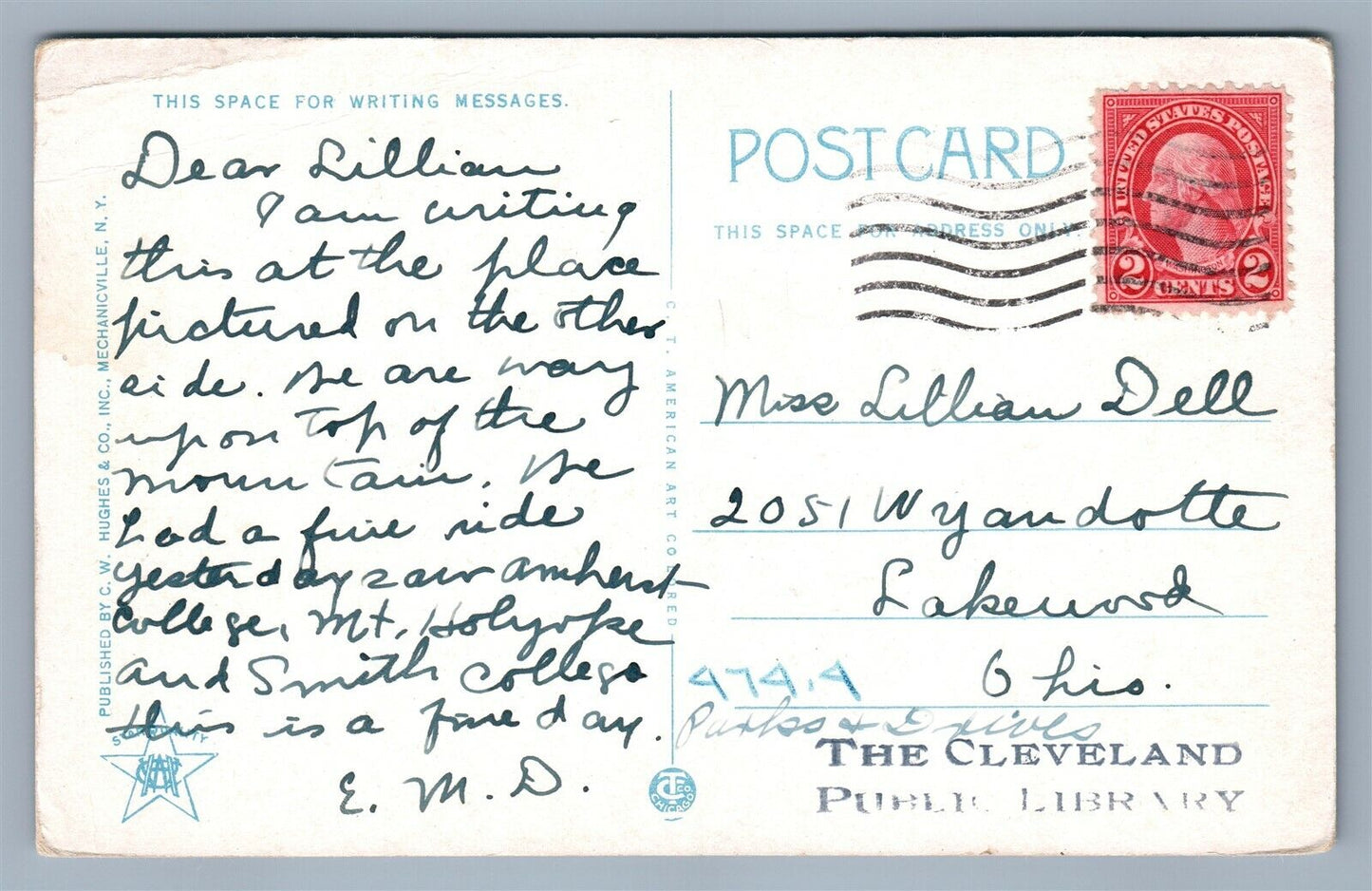 JACOB'S WELL MA LADDER TRAIL VINTAGE POSTCARD