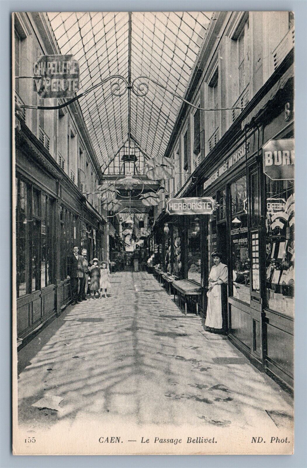 CAEN FRANCE LE PASSAGE BELLIVEL ANTIQUE POSTCARD STORE FRONTS