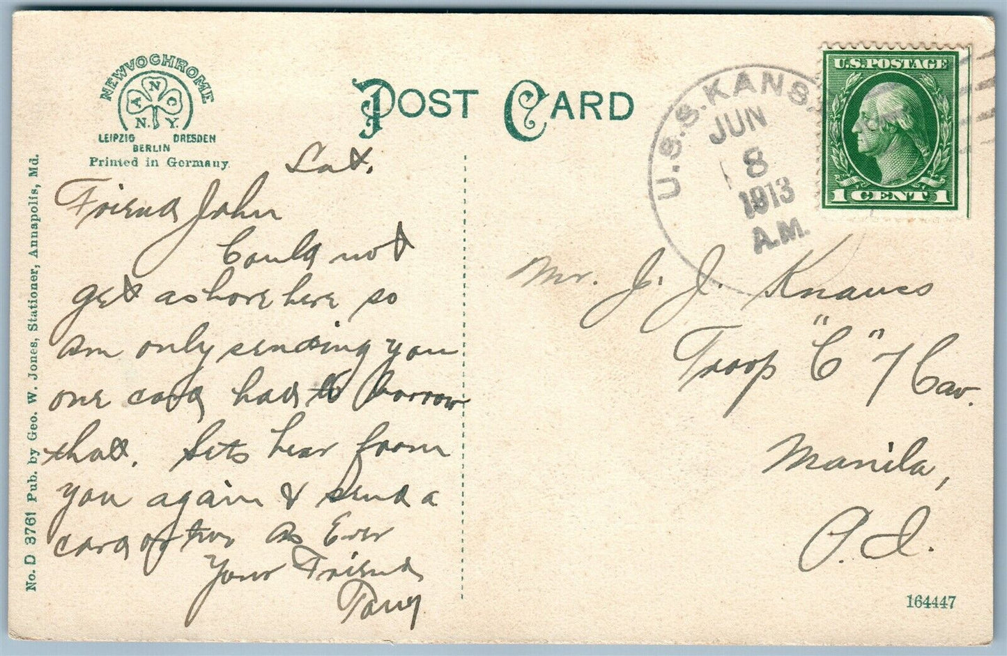 ANNAPOLIS MD SAMPSON ROW ANTIQUE POSTCARD