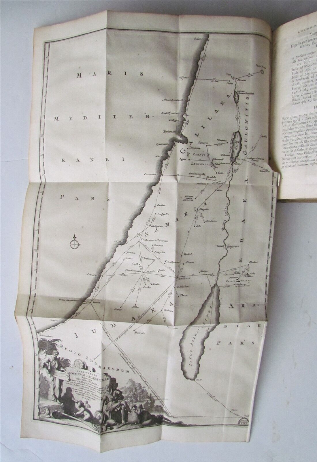 1714 Palaestina ex Monumentis Verteribus 2 volumes antique VELLUM PALESTINE ILL