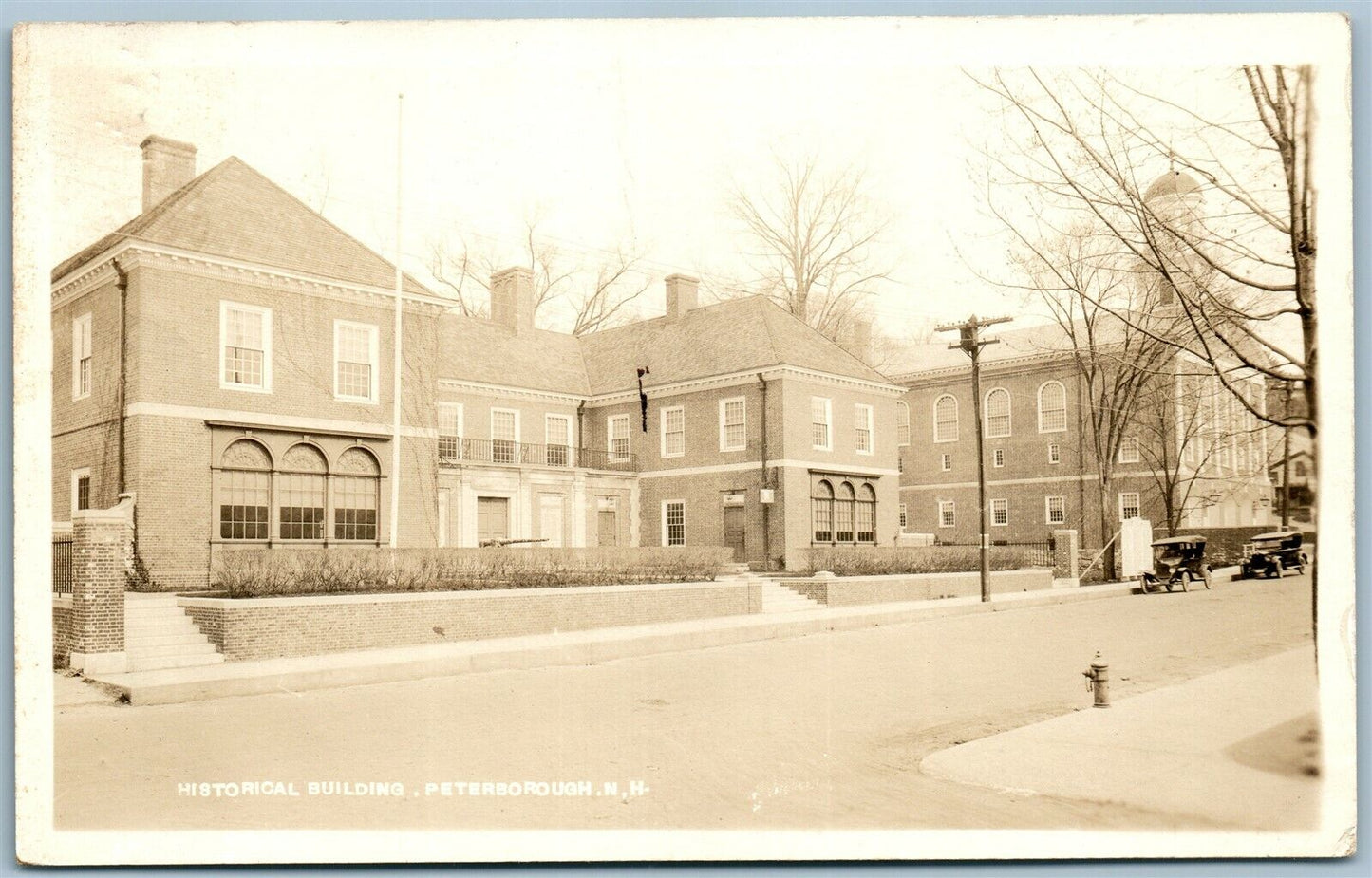 PETERSBOROUGH NH HISTORICAL BUILDING ANTIQUE REAL PHOTO POSTCARD RPPC