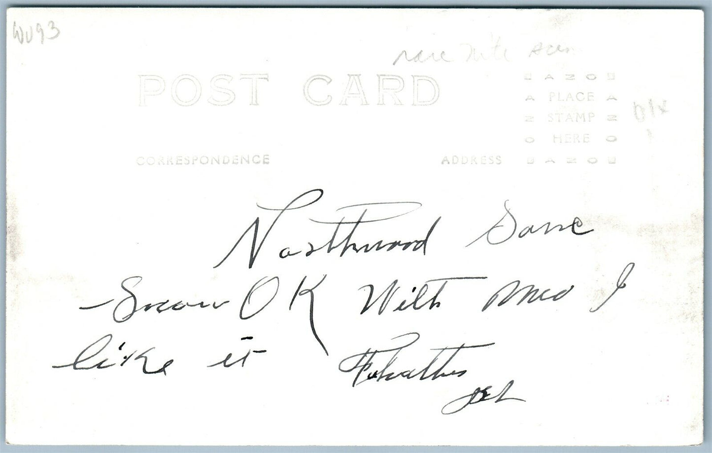 CADILLAC MI 1931 SNOW STORM SCENE ANTIQUE REAL PHOTO POSTCARD RPPC