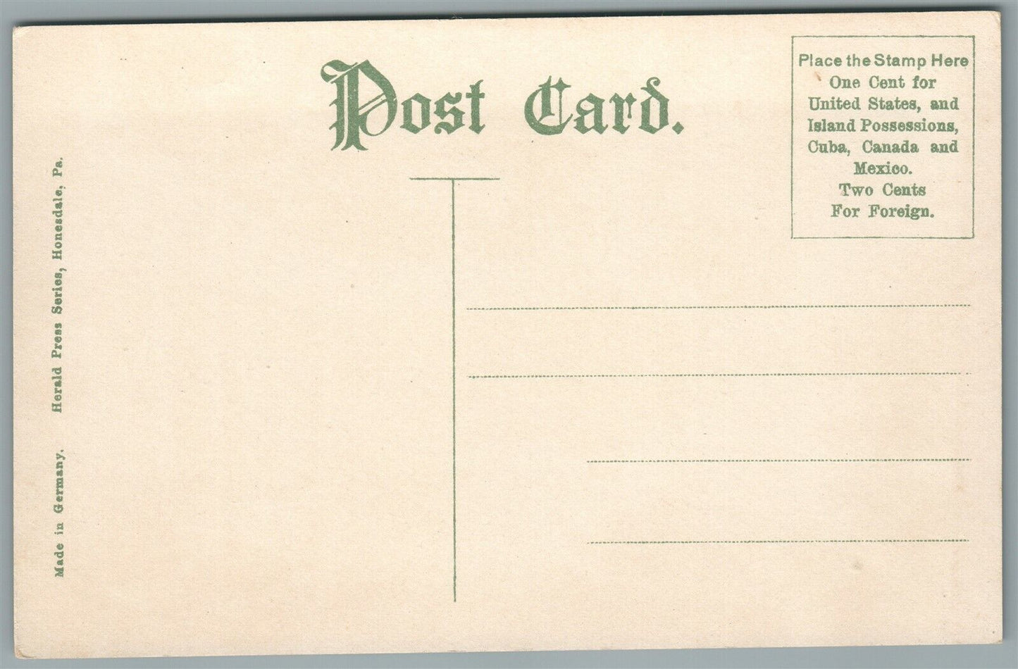 PLEASANT MT PA MONUMENT OF SAMUEL MEREDITH ANTIQUE POSTCARD