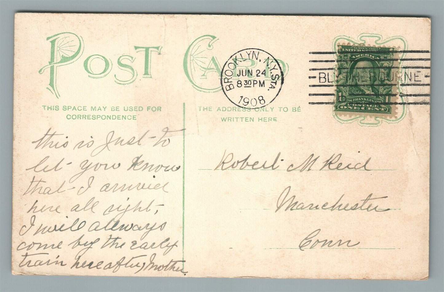 BROOKLYN NY BOROUGH PARK FORT HAMILTON AVENUE ANTIQUE POSTCARD