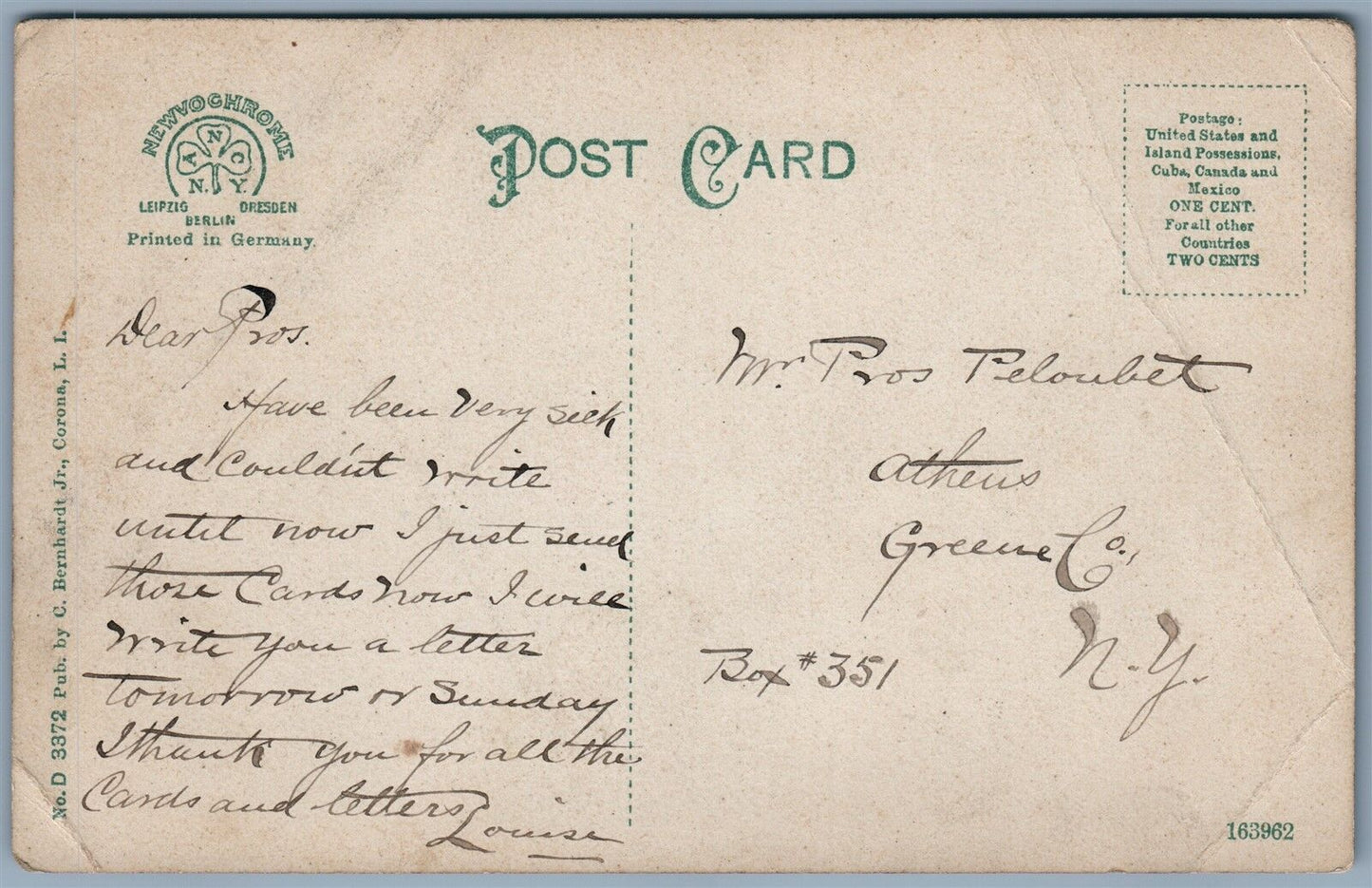 CORONA LONG ISLAND NY EAST GRAND AVENUE ANTIQUE POSTCARD